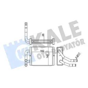 KALE Kalorifer Radyatörü (Kalorifer Petegi Borulu) (355180) - Kore Araçları (Hyundai/Kia)