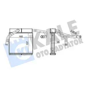 KALE Kalorifer Radyatörü ((Uj08-61-a10a)) - Ford 355185