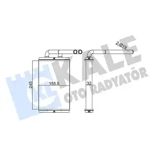 KALE Kalorifer Radyatörü (Brazing 32 MM) - Opel 355240