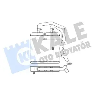 KALE Kalorifer Radyatörü (Brazing ( Borulu )) (355285) - Fiat / Alfa / Lancia