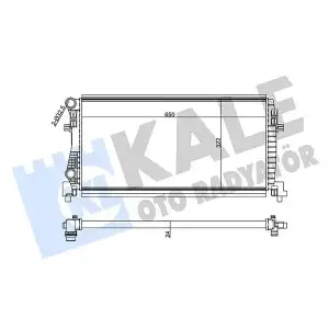 KALE Su Radyatörü (8mk376901404 (650x322x23 Mm)) - VW Grubu (VW/Audi/Seat/Skoda) 355555