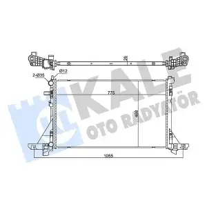 KALE Su Radyatörü (Dizel (At/mt) (NAC) [Brazing] [775x470x26]) - Renault / Dacia 355815