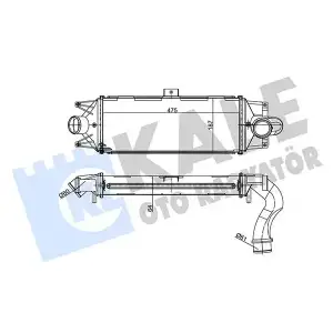 KALE Turbo Radyatörü ([Brazing] [475x187x64]) - Fiat / Alfa / Lancia 356155