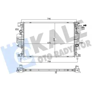 KALE Su Radyatörü ((MT) [Brazing] [16 MM]) - Ford 361460