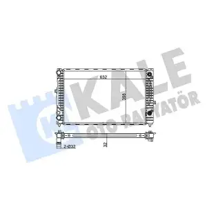 KALE Su Radyatörü ((Brazing)) (368000) - VW Grubu (VW/Audi/Seat/Skoda)