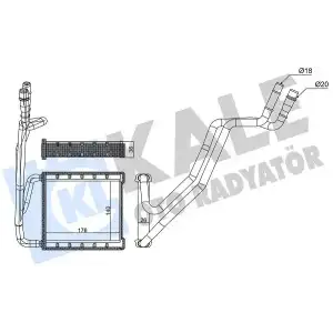 KALE Kalorifer Radyatörü (Radyatör) - Ford 370735