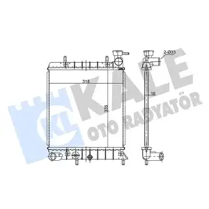 KALE Su Radyatörü (M/T 335x298x16) - Kore Araçları (Hyundai/Kia) 372500