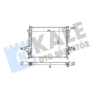 KALE Su Radyatörü ((AT) (Ac/nac) [Brazing] [620x528x40]) - Volvo 375200