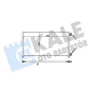 KALE Klima Radyatörü (Kondenser/brazing (Al/al)/565x301x16/kurutucusuz) - Fiat / Alfa / Lancia 378200