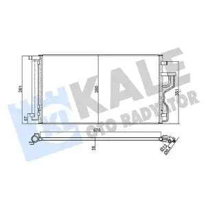 KALE Klima Radyatörü (Kurutucu ile Brazing 658x390x16) - Kore Araçları (Hyundai/Kia) 379600