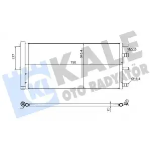 KALE Klima Radyatörü ([Brazing Al/al] [750x345x20]) - Ford 382670