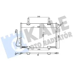 KALE Klima Radyatörü ((Kurutucusuz) [Brazing Al/al] [509x378x16]) - Renault / Dacia 389400