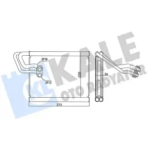 KALE Klima Radyatörü (Evapatör) - Kore Araçları (Hyundai/Kia) 416940