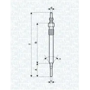 MAGNETI MARELLI Kızdırma Bujisi (Y1002as / Ge115 / 0250403009 (4,4 Volt)) - VW Grubu (VW/Audi/Seat/Skoda) 060900620606