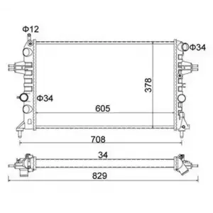 MAGNETI MARELLI Su Radyatörü (359000300170) - Opel