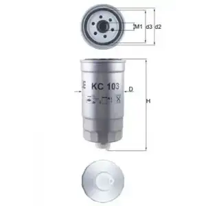 MAHLE Yakıt Filtresi (Mazot Filtresi) (MHL KC103) - Fiat / Alfa / Lancia