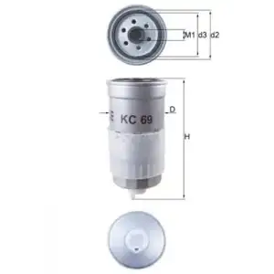 MAHLE Yakıt Filtresi (H119wk) - VW Grubu (VW/Audi/Seat/Skoda) MHL KC69