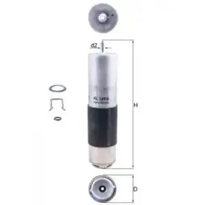 MAHLE Yakıt Filtresi (MHL KL169/6D) - Mercedes-Benz