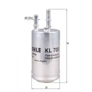 MAHLE Yakıt Filtresi (MHL KL705) - Volvo