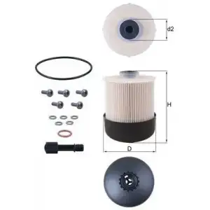 MAHLE Yakıt Filtresi (Mazot Filtresi (Eleman)) - Renault / Dacia MHL KX338/26D
