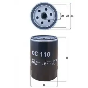 MAHLE Yağ Filtresi (H14w40) - Mercedes-Benz MHL OC110