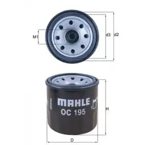 MAHLE Yağ Filtresi (MHL OC1566) - Renault / Dacia