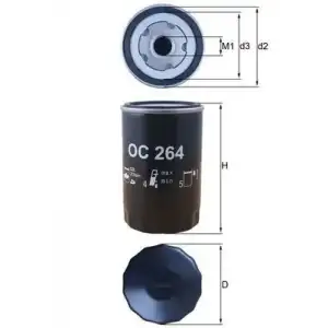 MAHLE Yağ Filtresi (H14w27 (Benzinli)) - VW Grubu (VW/Audi/Seat/Skoda) MHL OC264