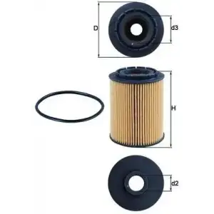 MAHLE Yağ Filtresi (E1001h D28) - VW Grubu (VW/Audi/Seat/Skoda) MHL OX160D