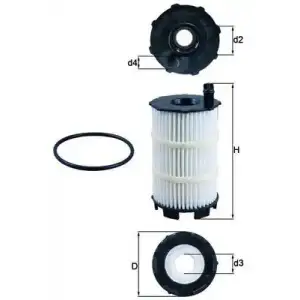 MAHLE Yağ Filtresi (E813h01 D188) - VW Grubu (VW/Audi/Seat/Skoda) MHL OX350/4D