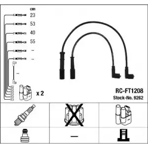 NGK Buji Kablosu (Rc-ft1208) - Fiat / Alfa / Lancia NGK 9262