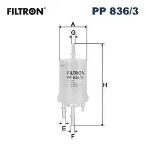 FILTRON Yakıt Filtresi (3 BAR / H155wk01 / Ep203) - VW Grubu (VW/Audi/Seat/Skoda) PP 836/3