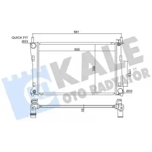 KALE Su Radyatörü (Brazing Benzinli / 2s6h & CC) - Ford 349600