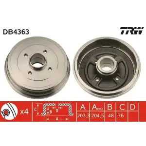 TRW Kampana Arka (DB4363) - Renault / Dacia