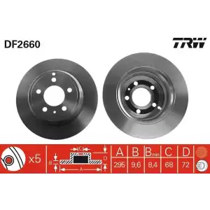 TRW Fren Diski Arka (DF2660) - Volvo