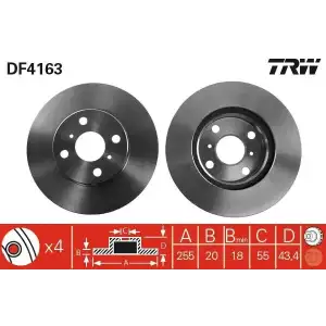 TRW Fren Diski Ön (DF4163) - Japon Araçları