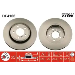 TRW Fren Diski Ön (Takım) (DF4166) - BMW / Mini