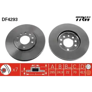 TRW Fren Diski Ön (Takım) (DF4293) - Opel