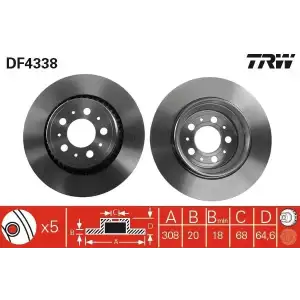 TRW Fren Diski Arka (Takım) (DF4338) - Volvo