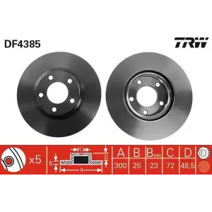 TRW Fren Diski Ön (16 Jant) - Japon Araçları DF4385