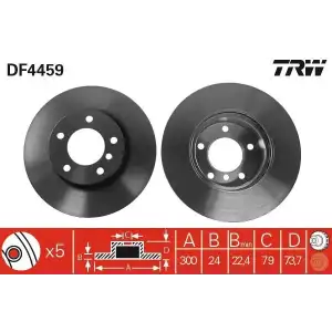 TRW Fren Diski Ön (Takım) (DF4459) - BMW / Mini