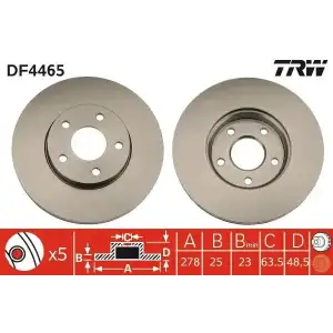 TRW Fren Diski Ön ([280 Mm] Takım) - Ford DF4465