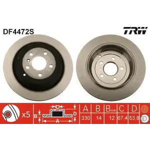 TRW Fren Diski Arka (DF4472S) - Mercedes-Benz