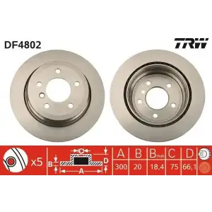 TRW Fren Diski Arka (DF4802) - BMW / Mini