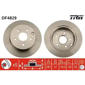 TRW Fren Diski Arka (DF4829) - Japon Araçları