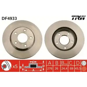 TRW Fren Diski Ön (DF4933) - Japon Araçları
