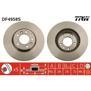 TRW Fren Diski Ön (DF4958S) - Japon Araçları