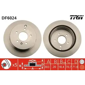 TRW Fren Diski Arka (Takım) (DF6024) - Opel