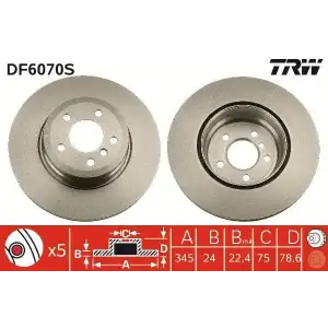 TRW Fren Diski Arka (DF6070S) - BMW / Mini