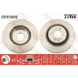 TRW Fren Diski Ön (DF6180S) - Japon Araçları