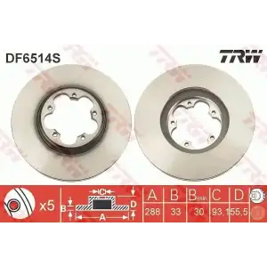 TRW Fren Diski Ön (288 MM) - Ford DF6514S